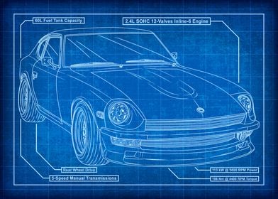 Datsun 240Z Blueprint