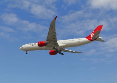 Virgin Atlantic Airbus Landing