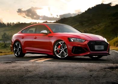 Red Audi RS5 Coupe