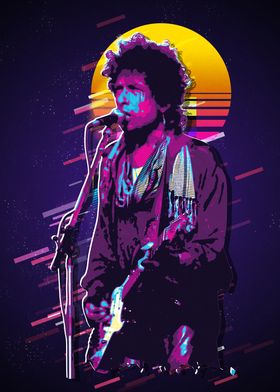 Bob Dylan Retro Art