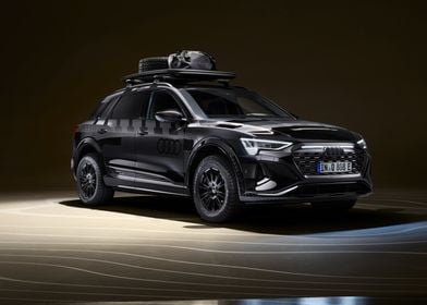 Black Audi Q8 E-Tron SUV