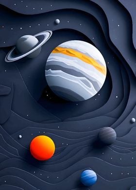 Papercut Planets