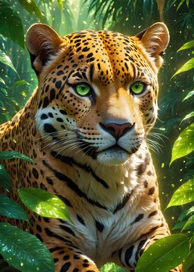 Majestic Leopard in Jungle