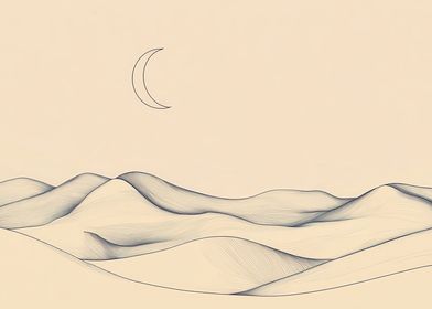 Minimalist Desert Landscape