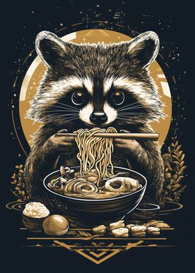 Raccoon ramen japan