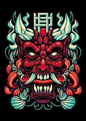 Oni Mask Illustration