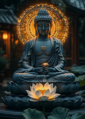 Buddha Beside Lotus