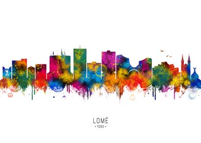 Lomé Skyline Watercolor