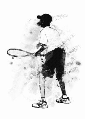 Tennis Player Silhouette