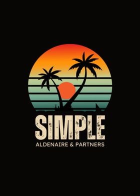 Simple Logo with Palm Trees