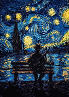 Starry Night Guitarist