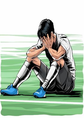 Soccer Player Dejected