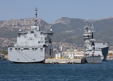 French Navy Warships Docked