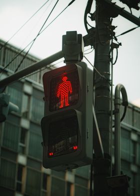 Red Pedestrian Light