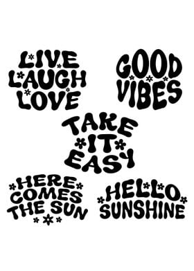 Positive Vibes Typography