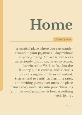 A Funny Home Definition Poster