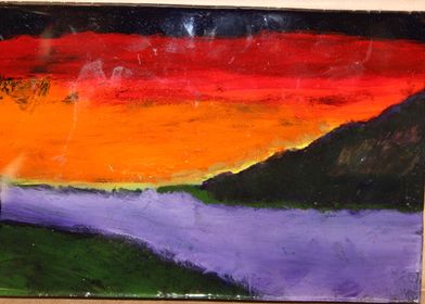 Sunset Landscape Painting