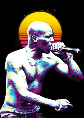 DMX Rapper Retro Art