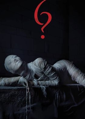 Mummy Figure with Question Mark