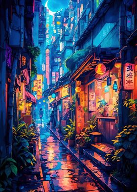 Neon Night Alley