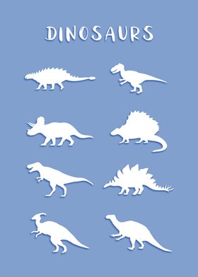 Dinosaur Silhouettes for boys