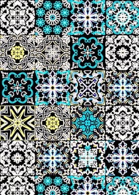 Morocco Vibe : Vintage Ornamental Moroccan Geometric Tile Abstract Pattern