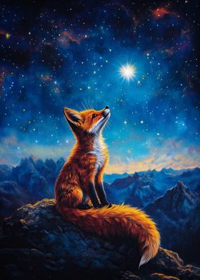 Fox Gazing at Stars