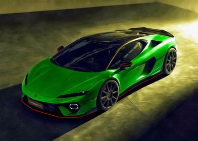 Green Sports Car