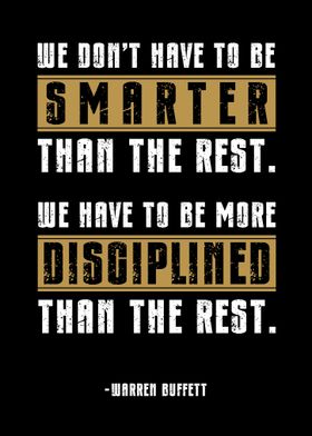 Warren Buffett Quote - Discipline