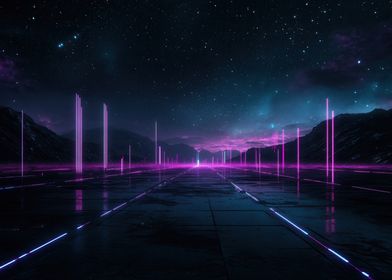 Neon Night Road