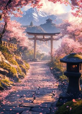 Cherry Blossom Landscape