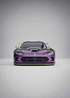 Purple Dodge Viper - Low Front 