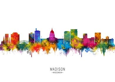 Madison Skyline Watercolor