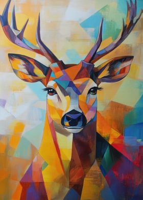 Deer Oil Painting