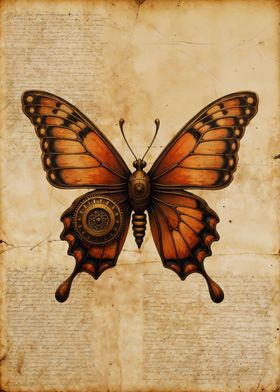 Vintage Steampunk Butterfly