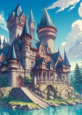 Fantasy Castle by the Lake