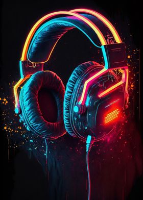 Neon Headphones