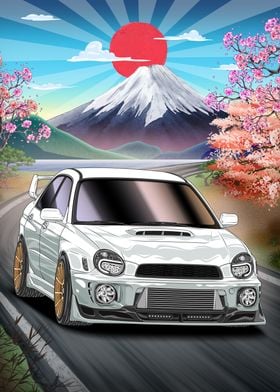 Subaru Impreza WRX Bug Eyes & Mt.Fuji