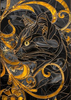 Kintsugi Black Cat