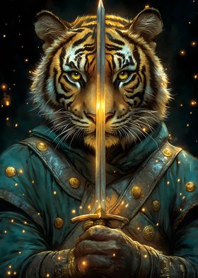 Tiger Warrior with Sword