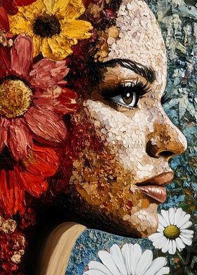 Floral Portrait Woman