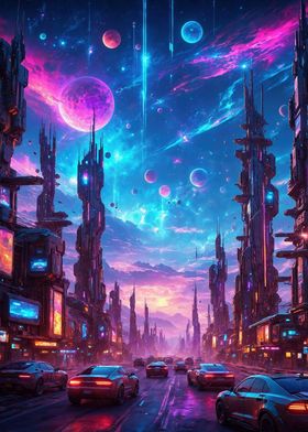 Cyberpunk Pillars of Titan