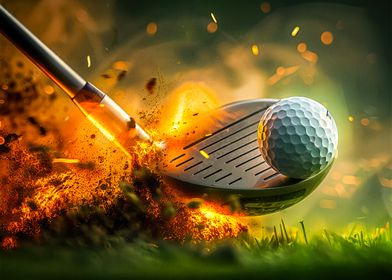 Fiery Golf Swing