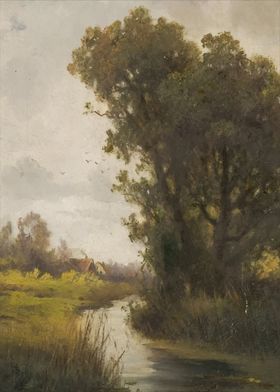 River Landscape Painting