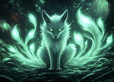 Mystical Green Fox