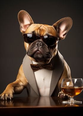 French Bulldog in Suit