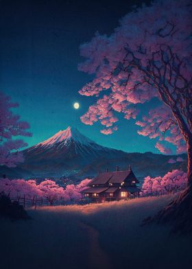 Japanese Mountain Night