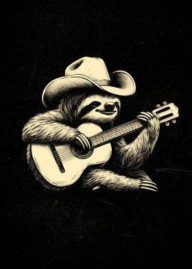 Sloth Playing Guitar