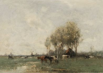 Rural Landscape with Cows