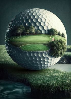 Golf Ball with Green